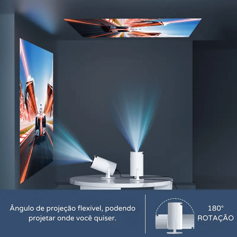 Projetor Portátil 4K Ultra HD Compacto Cinema Multimídia - Casa Elège