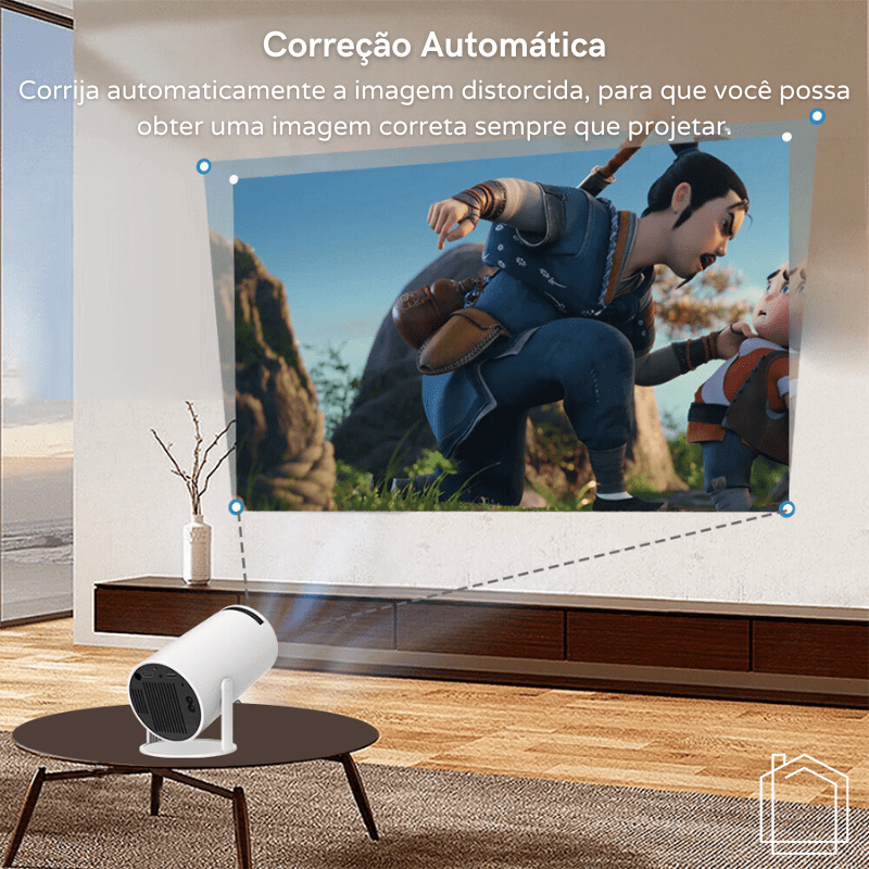 Projetor Portátil 4K Ultra HD Compacto Cinema Multimídia - Casa Elège