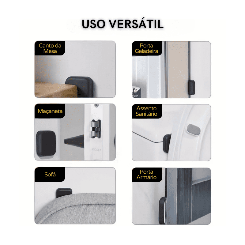 Protetor de Porta em Silicone Antiimpacto com Adesivo 3M - Casa Elège