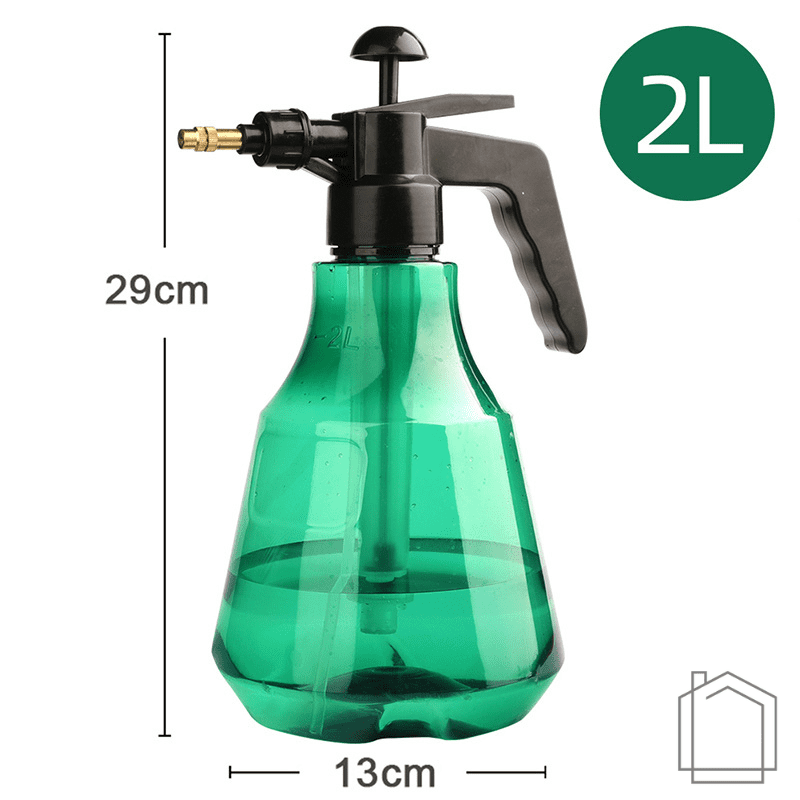 Pulverizador de Pressão 2L com Bico Ajustável Ergonômico - Verde 2L Casa Elège