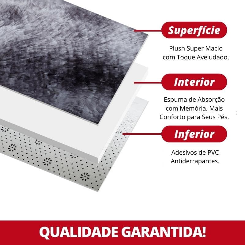Tapete Felpudo Cinza Escuro Mescla Antiderrapante 160x230 - Casa Elège