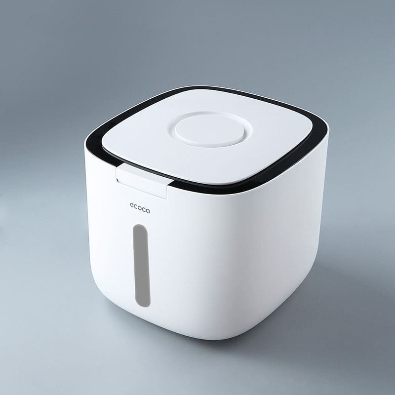 Recipiente Porta Mantimentos com Tampa Automática - Preto Casa Elège