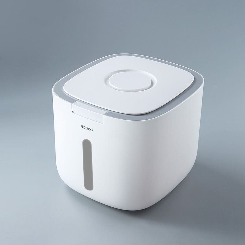 Recipiente Porta Mantimentos com Tampa Automática - Cinza Casa Elège