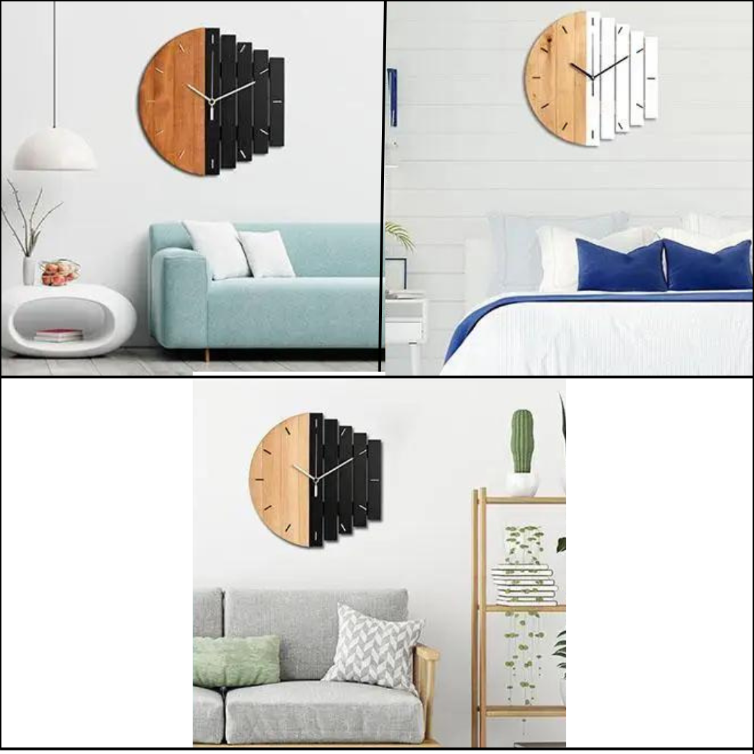 Relógio de Parede Moderno em Metal com Design Elegante - Casa Elège