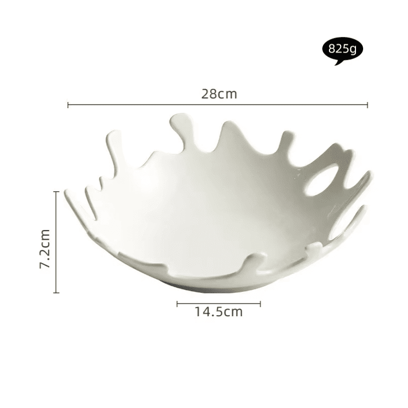 Saladeira de Cerâmica Irregular para Mesa Posta Sofisticada - Grande Casa Elège