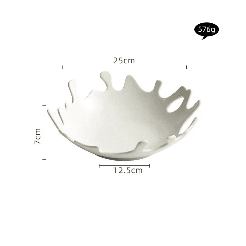Saladeira de Cerâmica Irregular para Mesa Posta Sofisticada - Médio Casa Elège