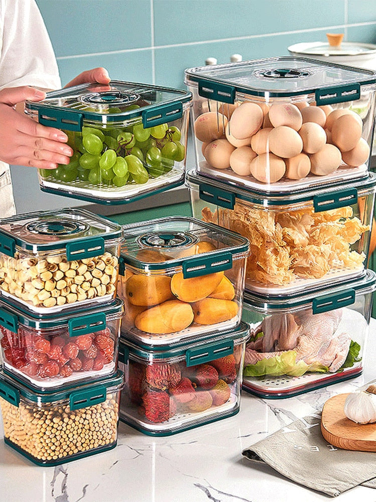 Organizador de Geladeira com Tampa e Marcador de Data - Casa Elège