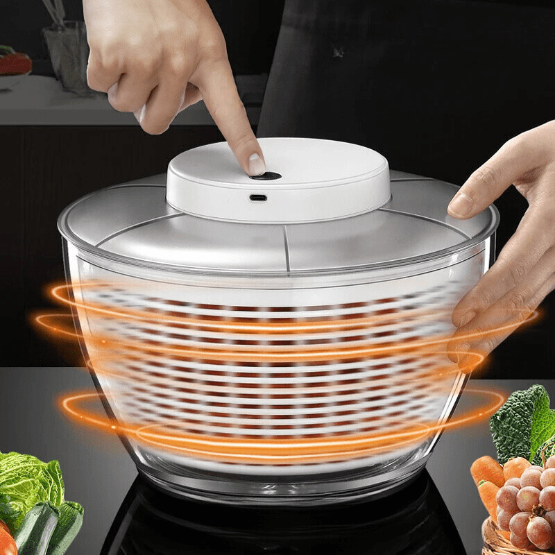 Secador de Salada Elétrico Centrífuga Recarregável - Casa Elège
