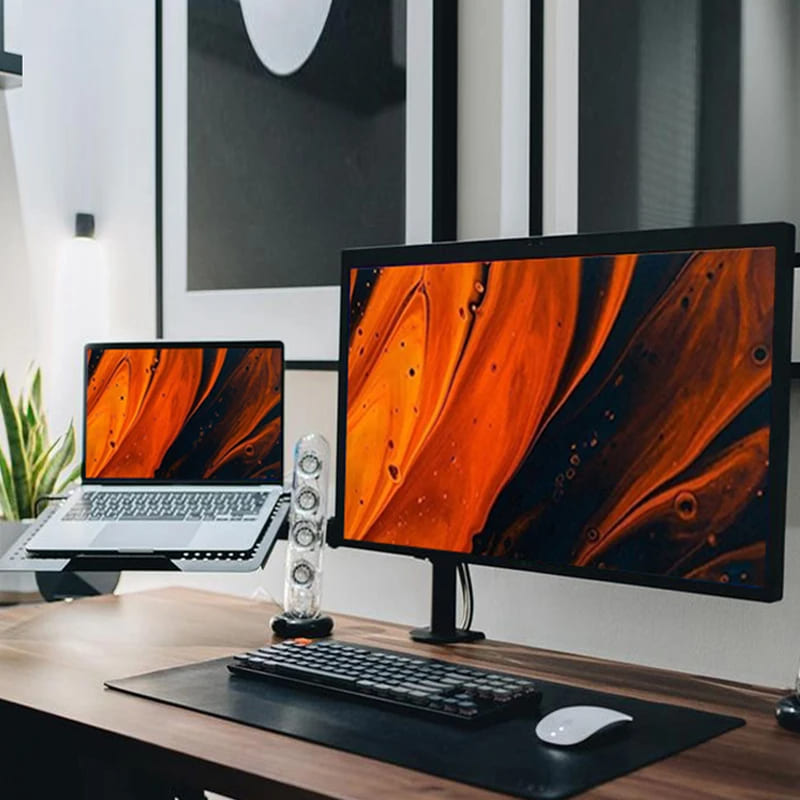 Suporte Para Monitor e Notebook Articulado em Aço Giratório - Casa Elège