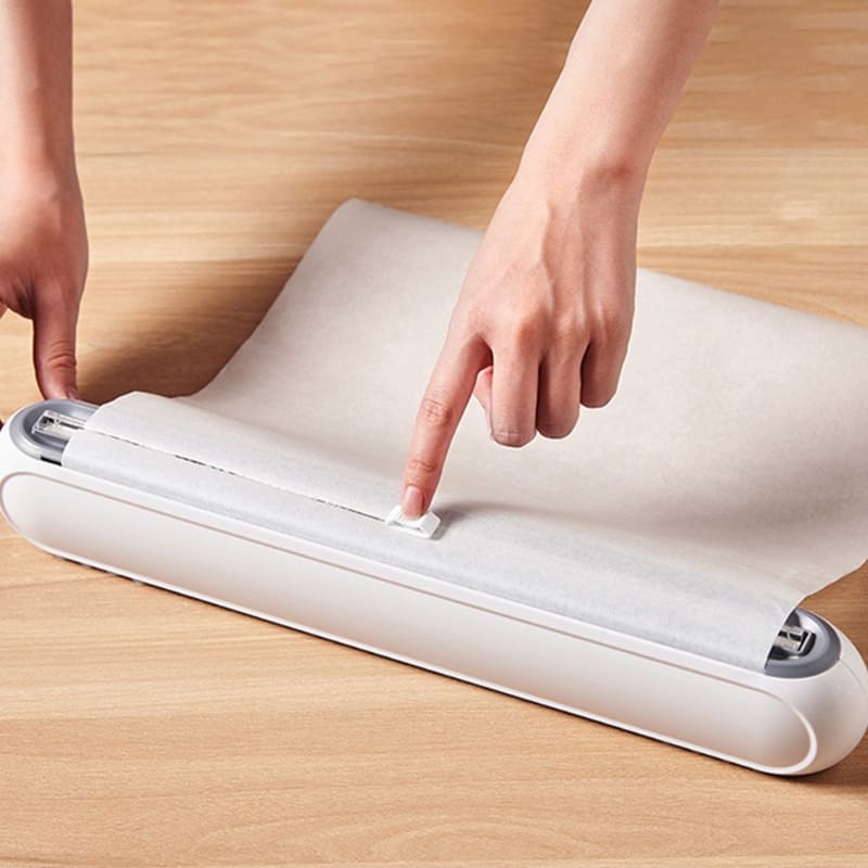 Suporte para Papel Filme com Base Magnética e Corte Duplo - Casa Elège