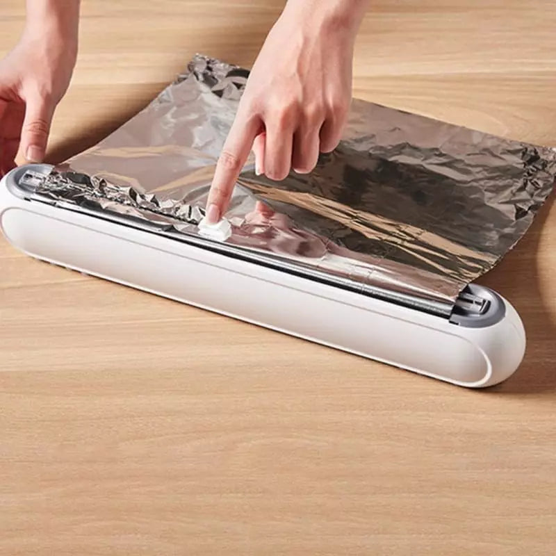 Suporte para Papel Filme com Base Magnética e Corte Duplo - Casa Elège