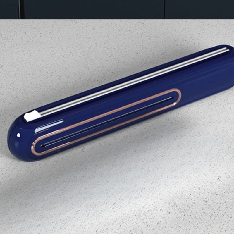 Suporte para Papel Filme com Base Magnética e Corte Duplo - Azul Casa Elège