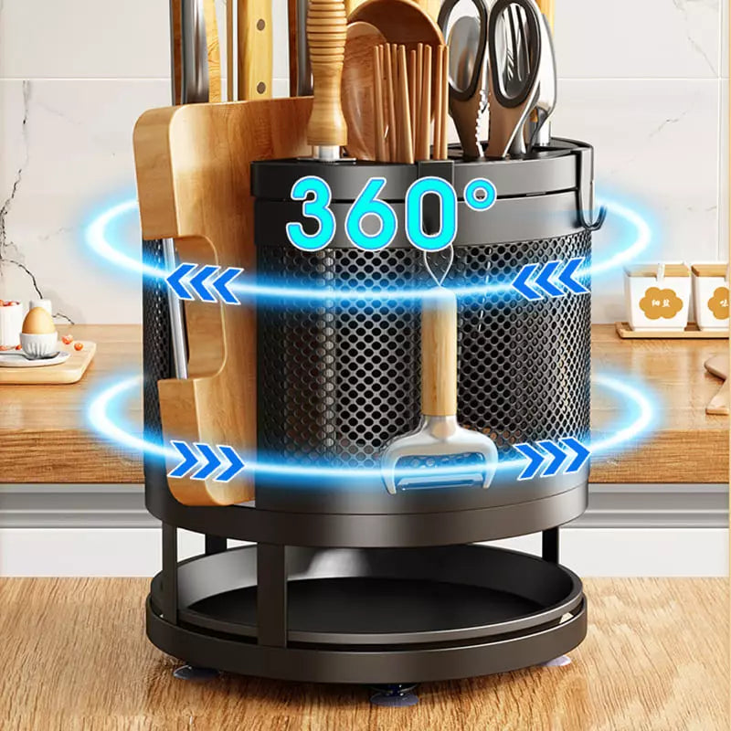 Suporte para Facas e Utensílios com Compartimentos e Alça - Casa Elège