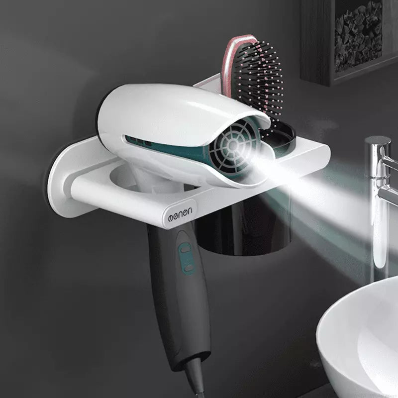 Suporte de Parede para Secador em Aço Inox Compacto - Casa Elège