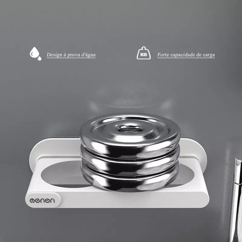 Suporte de Parede para Secador em Aço Inox Compacto - Casa Elège