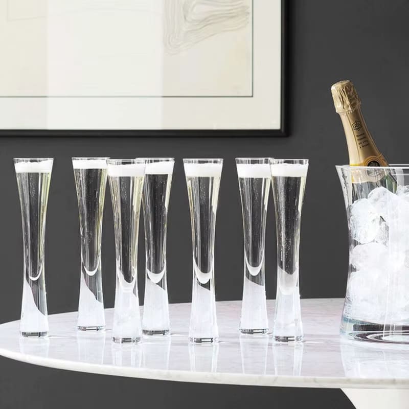 Taça de Champanhe em Cristal Levigado para Espumantes - Casa Elège