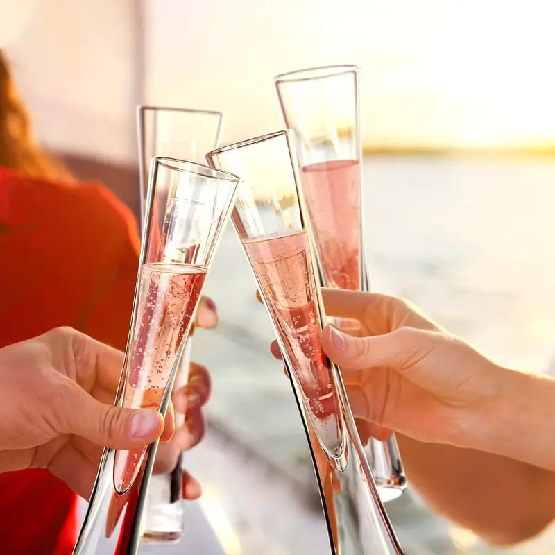 Taça de Champanhe em Cristal Levigado para Espumantes - Casa Elège