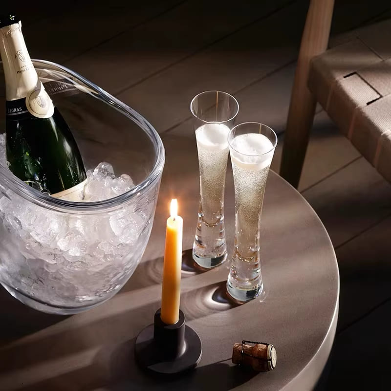 Taça de Champanhe em Cristal Levigado para Espumantes - Casa Elège