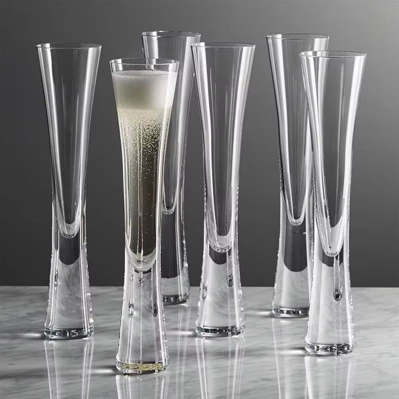 Taça de Champanhe em Cristal Levigado para Espumantes - Casa Elège
