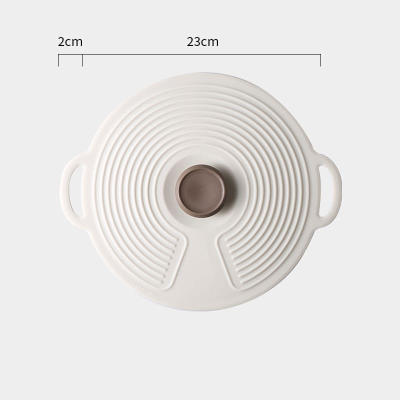 Tampa Dobrável de Silicone Universal para Micro-ondas - Branco (27cm) Casa Elège