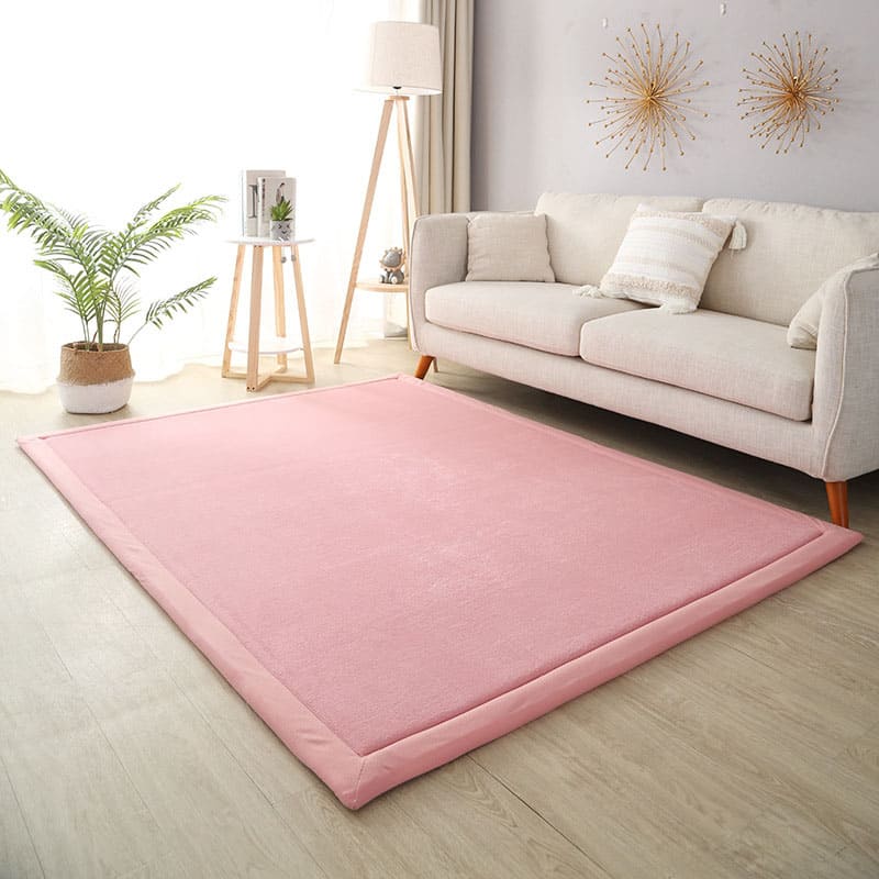 Tapete Antiderrapante de Veludo Cristal Luxo Lavável - Rosa Casa Elège