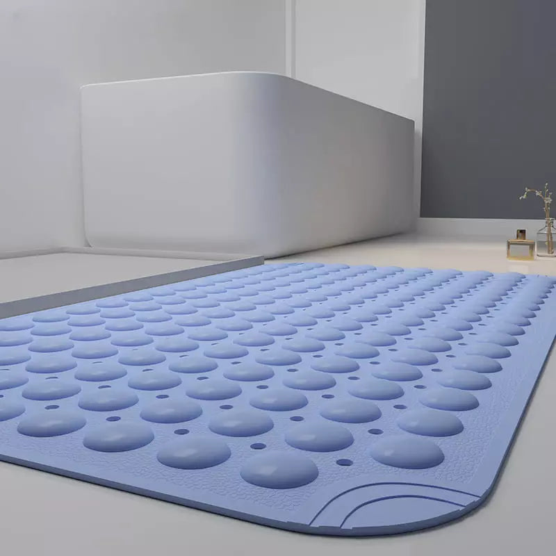 Tapete Antiderrapante Para Box Em PVC Com Ventosas Extras - Azul Casa Elège
