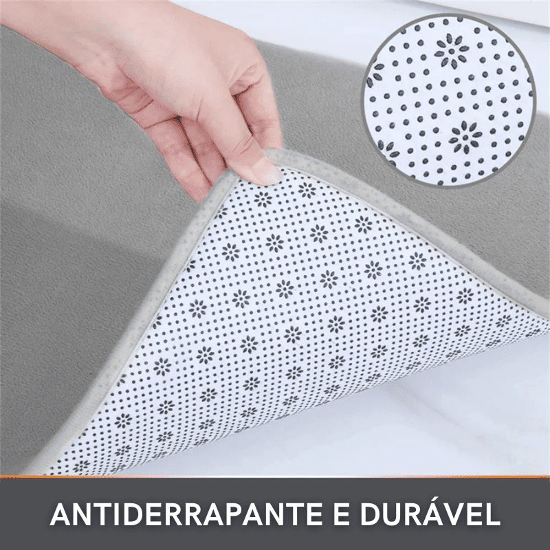 Tapete de Banheiro em Veludo Antiderrapante Absorvente - Casa Elège