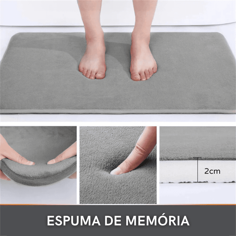 Tapete de Banheiro em Veludo Antiderrapante Absorvente - Casa Elège