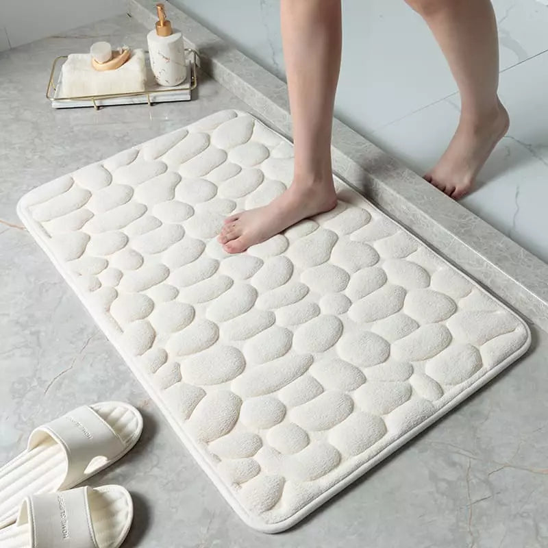 Tapete Antiderrapante Absorvente Para Banheiro Macio - Branco Casa Elège