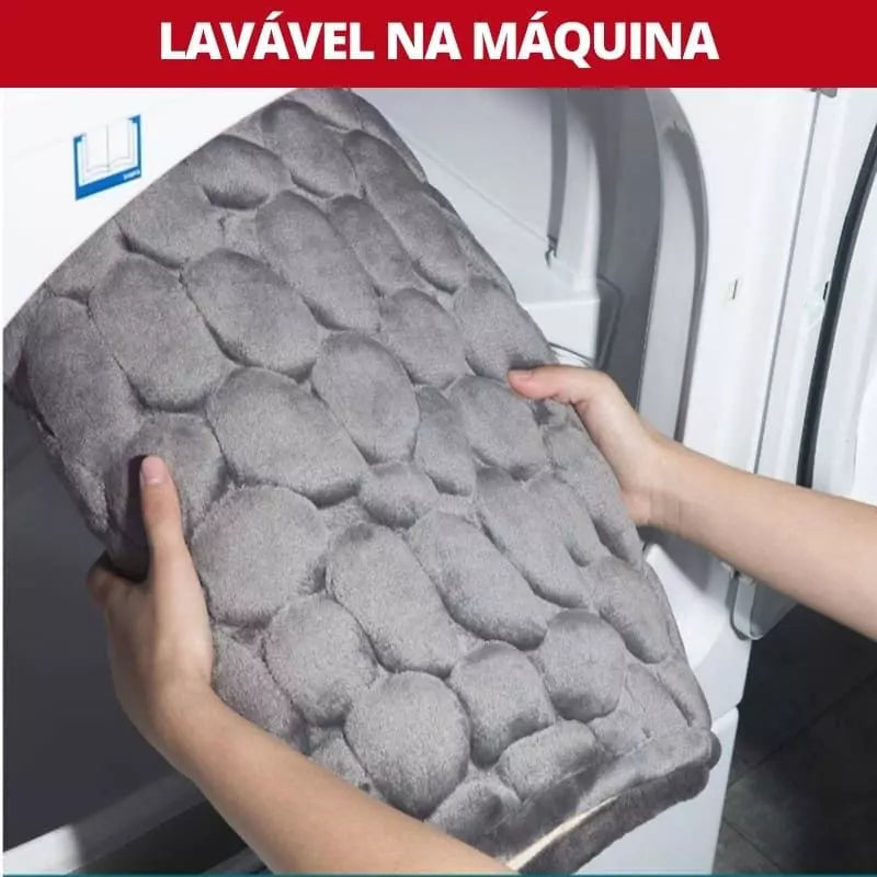 Tapete Antiderrapante Absorvente Para Banheiro Macio - Casa Elège