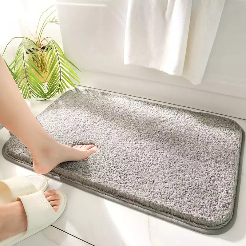 Tapete Felpudo Antiderrapante Absorvente Antialérgico - Cinza Casa Elège