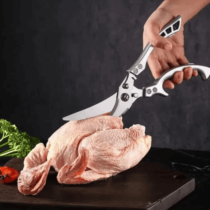 Tesoura de Cozinha em Aço Inox Multiuso com Trava Segura - Casa Elège