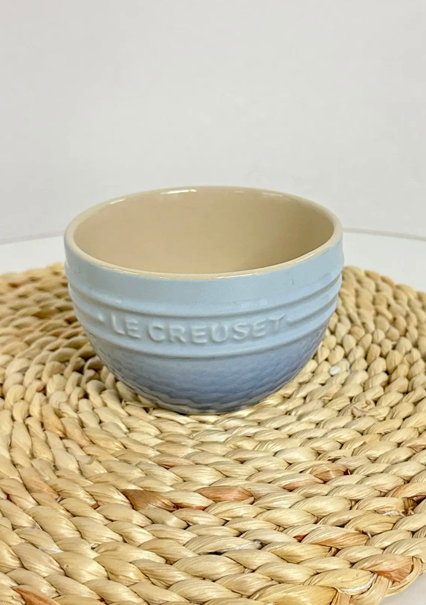 Tigela De Cerâmica Alta Com Esmalte Liso Para Sopas - Azul claro 10cm Casa Elège