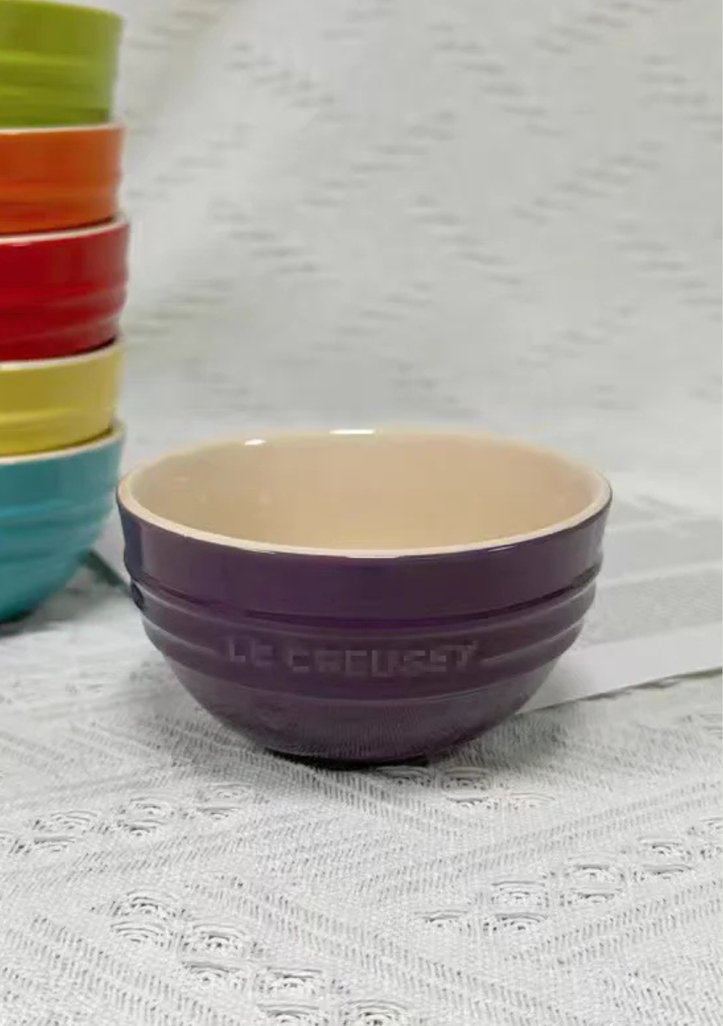 Tigela De Cerâmica Alta Com Esmalte Liso Para Sopas - Roxo 12cm Casa Elège