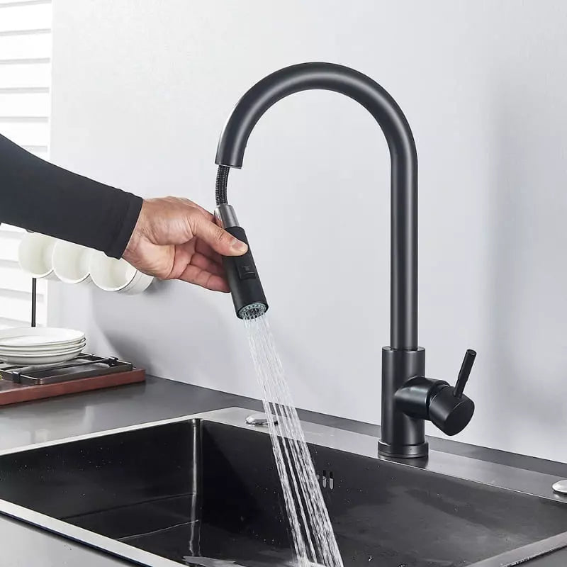 Torneira Gourmet com Sensor e Bica Retrátil 360 com Ducha - Casa Elège