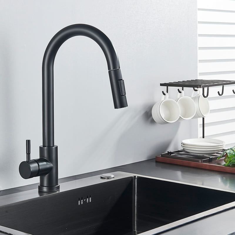Torneira Gourmet com Sensor e Bica Retrátil 360 com Ducha - Casa Elège