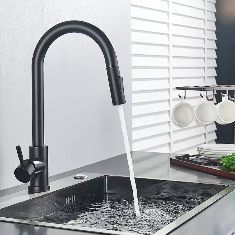 Torneira Gourmet com Sensor e Bica Retrátil 360 com Ducha - Casa Elège