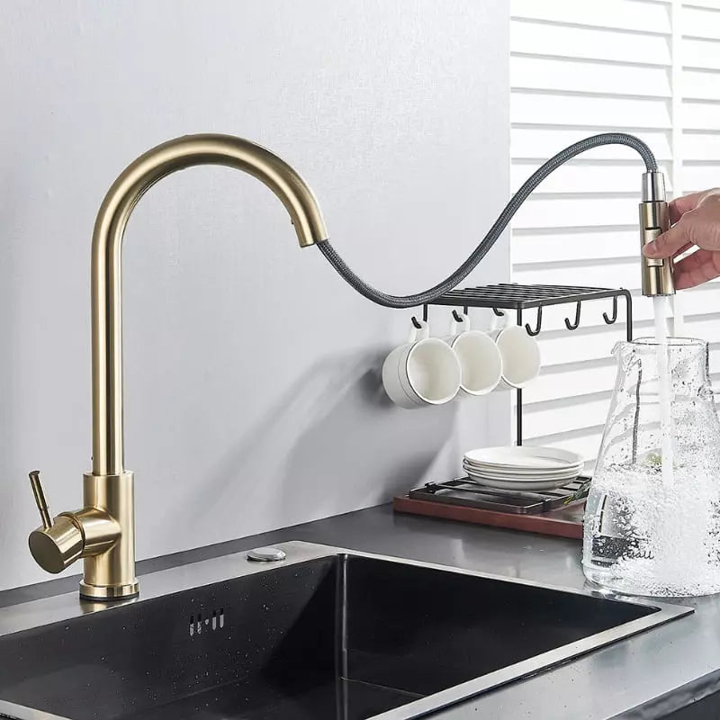 Torneira Gourmet com Sensor e Bica Retrátil 360 com Ducha - Casa Elège