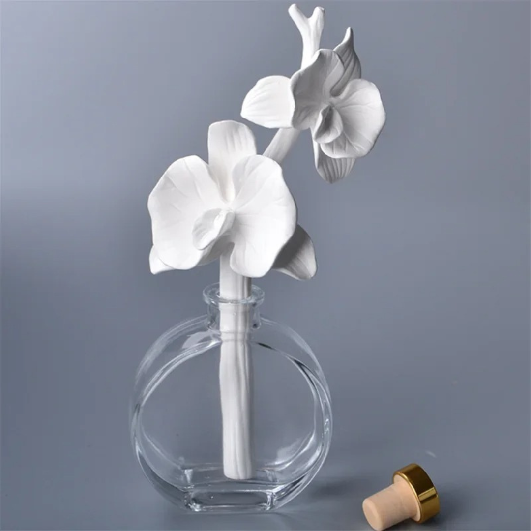 Vareta para Difusor em Cerâmica Formato de Flor Artesanal - 01 Casa Elège