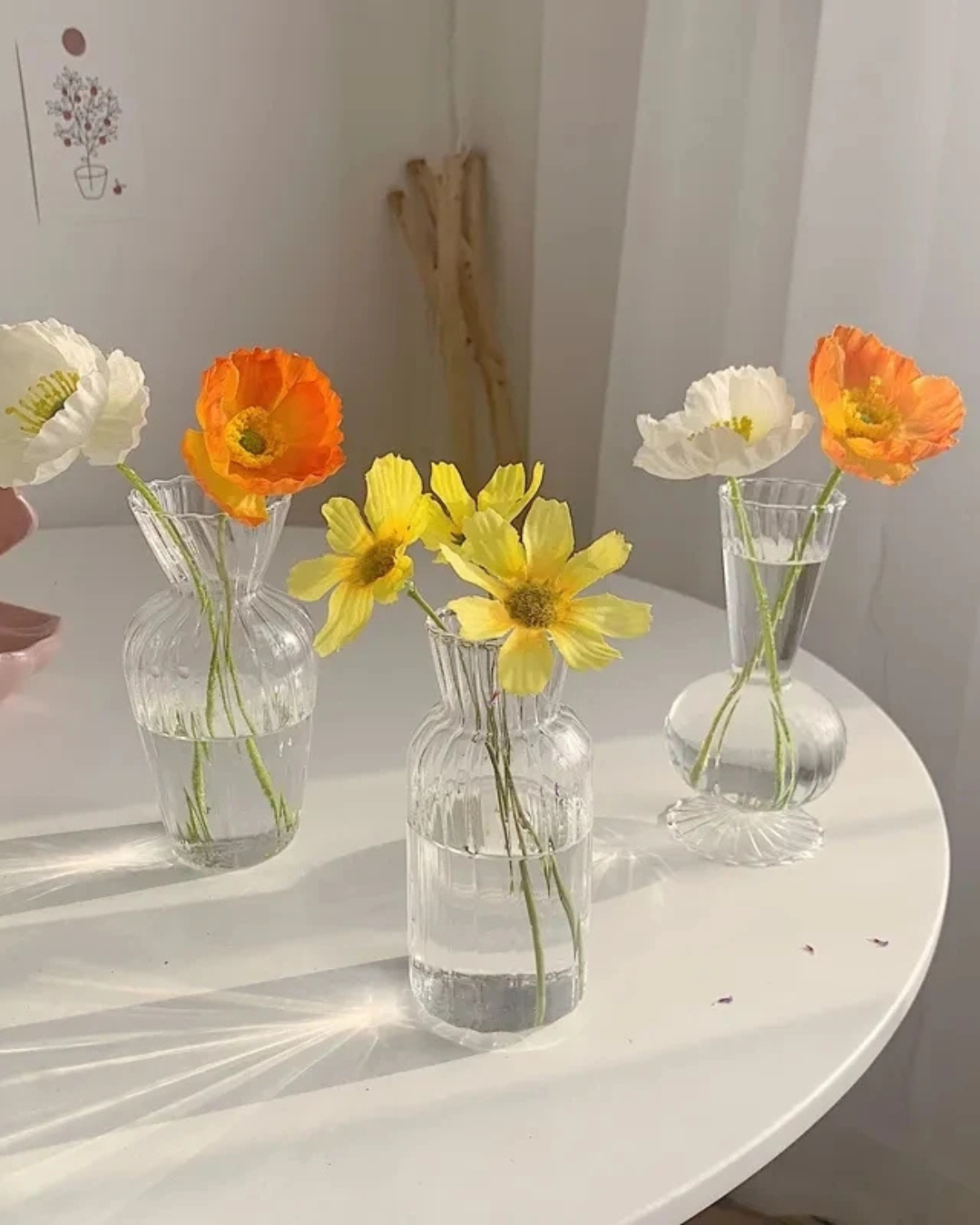 Vaso de Vidro Transparente Estilo Nórdico Minimalista - Casa Elège