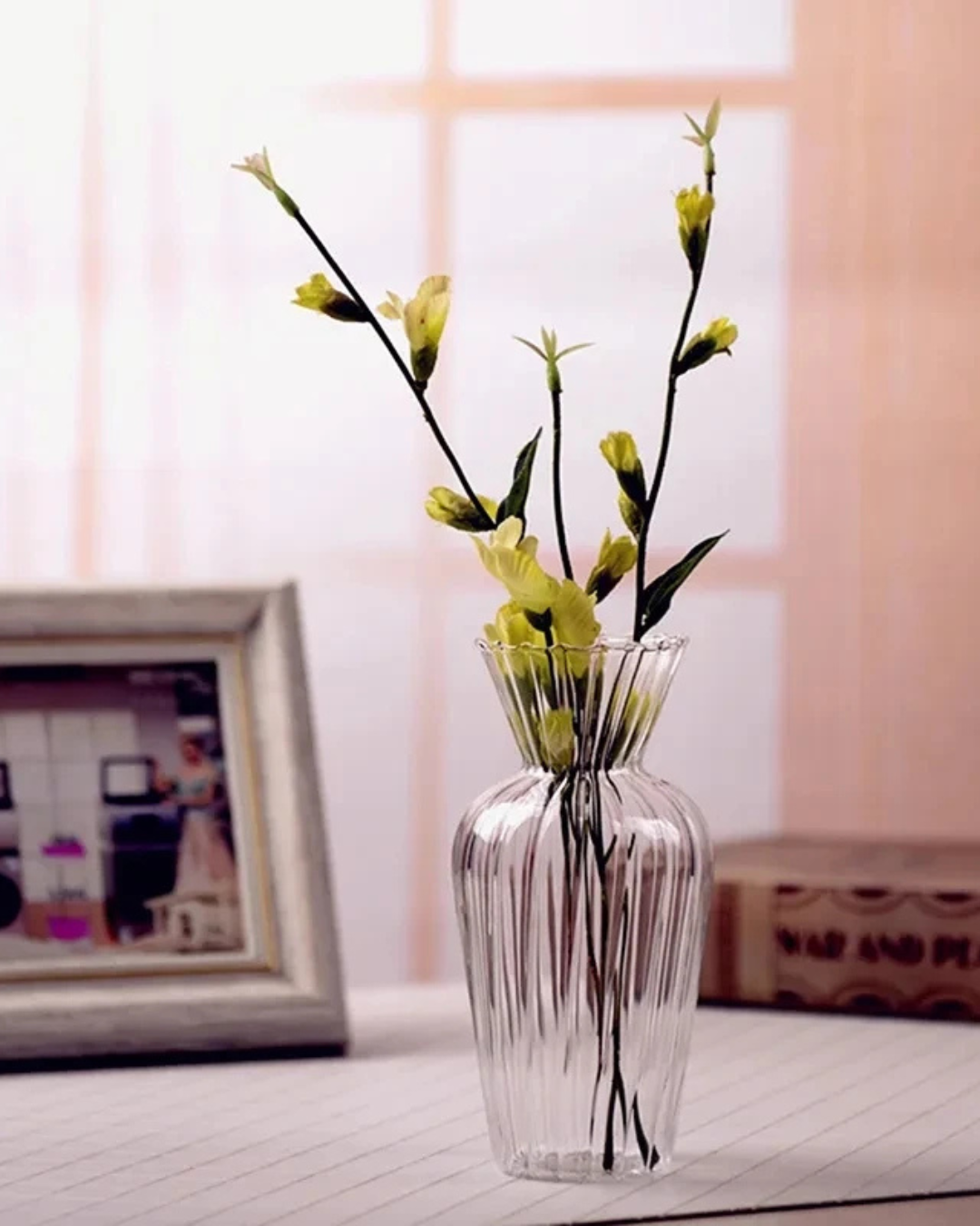 Vaso de Vidro Transparente Estilo Nórdico Minimalista - Casa Elège