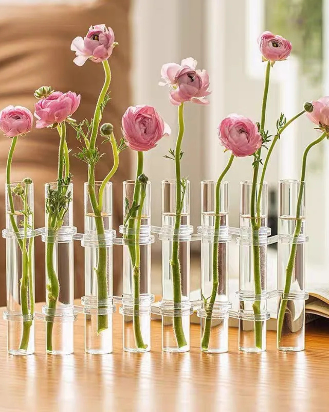 Vaso Suspenso de Vidro Tubular Elegante - Kit 4 ou 6 Unidades - Casa Elège