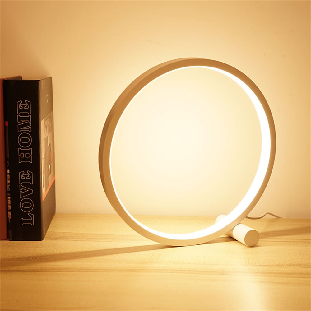 Luminária de Mesa em Alumínio LED Touch USB Moderna - Branco 25CM | Luz Quente | Touch Alumínio | LED Casa Elège