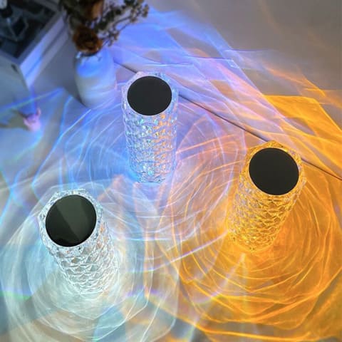 Luminária de Mesa LED Sem Fio com 16 Cores e Bateria - Casa Elège