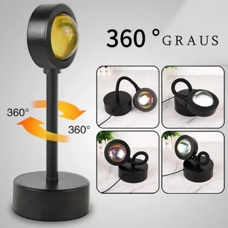 Projetor De Luz LED 4 Em 1 Giratório 360 Graus Ambiente - ProjectPRO™ - 4 cores Casa Elège