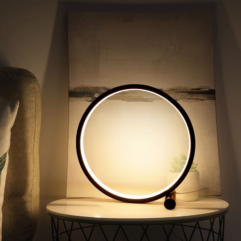 Luminária de Mesa em Alumínio LED Touch USB Moderna - Preto 25CM | Luz Quente | Touch Alumínio | LED Casa Elège